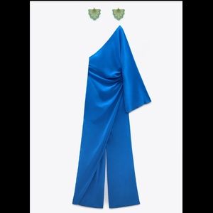 Zara asymmetric jumpsuit sz S